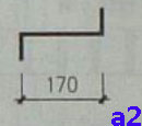 a2是指花纹踏步板的宽度是170mm，成Z型